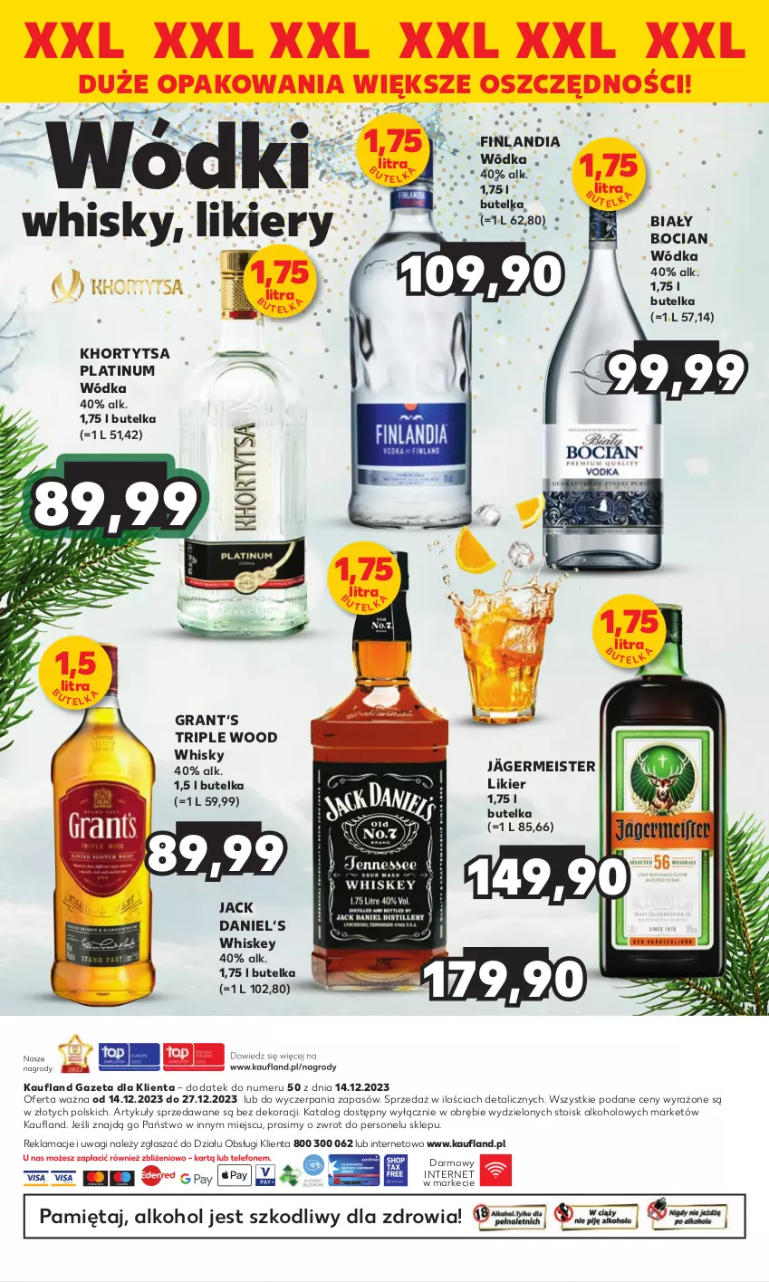 Gazetka promocyjna Kaufland - Barek Kauflandu - ważna 14.12 do 27.12.2023 - strona 20 - produkty: Biały Bocian, Finlandia, Gra, Likier, Mięta, Wagi, Whiskey, Whisky, Wódka