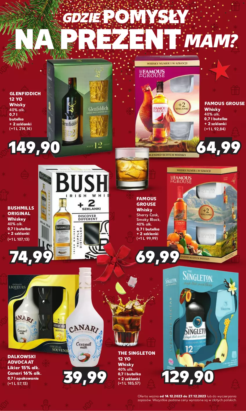 Gazetka promocyjna Kaufland - Barek Kauflandu - ważna 14.12 do 27.12.2023 - strona 4 - produkty: Advocaat, Bushmills, Fa, Gin, Lack, Lanki, Likier, Whiskey, Whisky