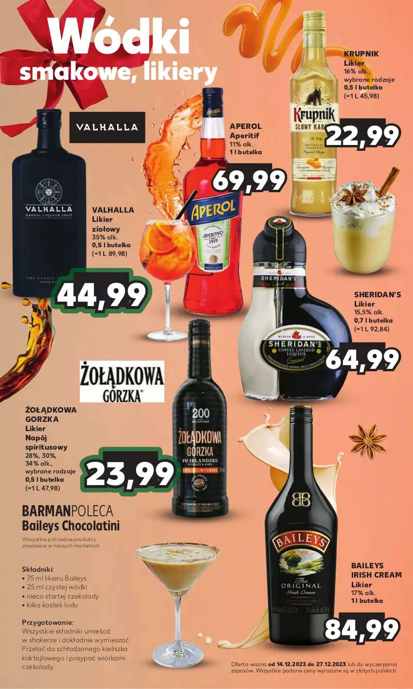 Gazetka promocyjna Kaufland - Barek Kauflandu - ważna 14.12 do 27.12.2023 - strona 6 - produkty: Aperol, Krupnik, Likier, Napój, Stek