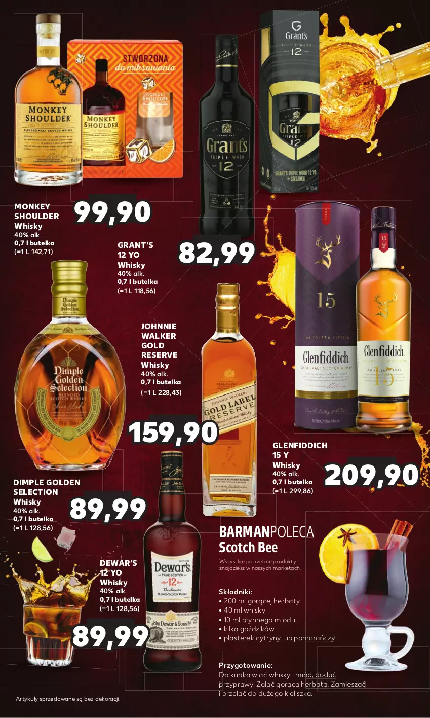 Gazetka promocyjna Kaufland - Barek Kauflandu - ważna 14.12 do 27.12.2023 - strona 9 - produkty: Cytryny, Dimple Golden Selection, Gra, Johnnie Walker, Miód, Przyprawy, Ser, Whisky