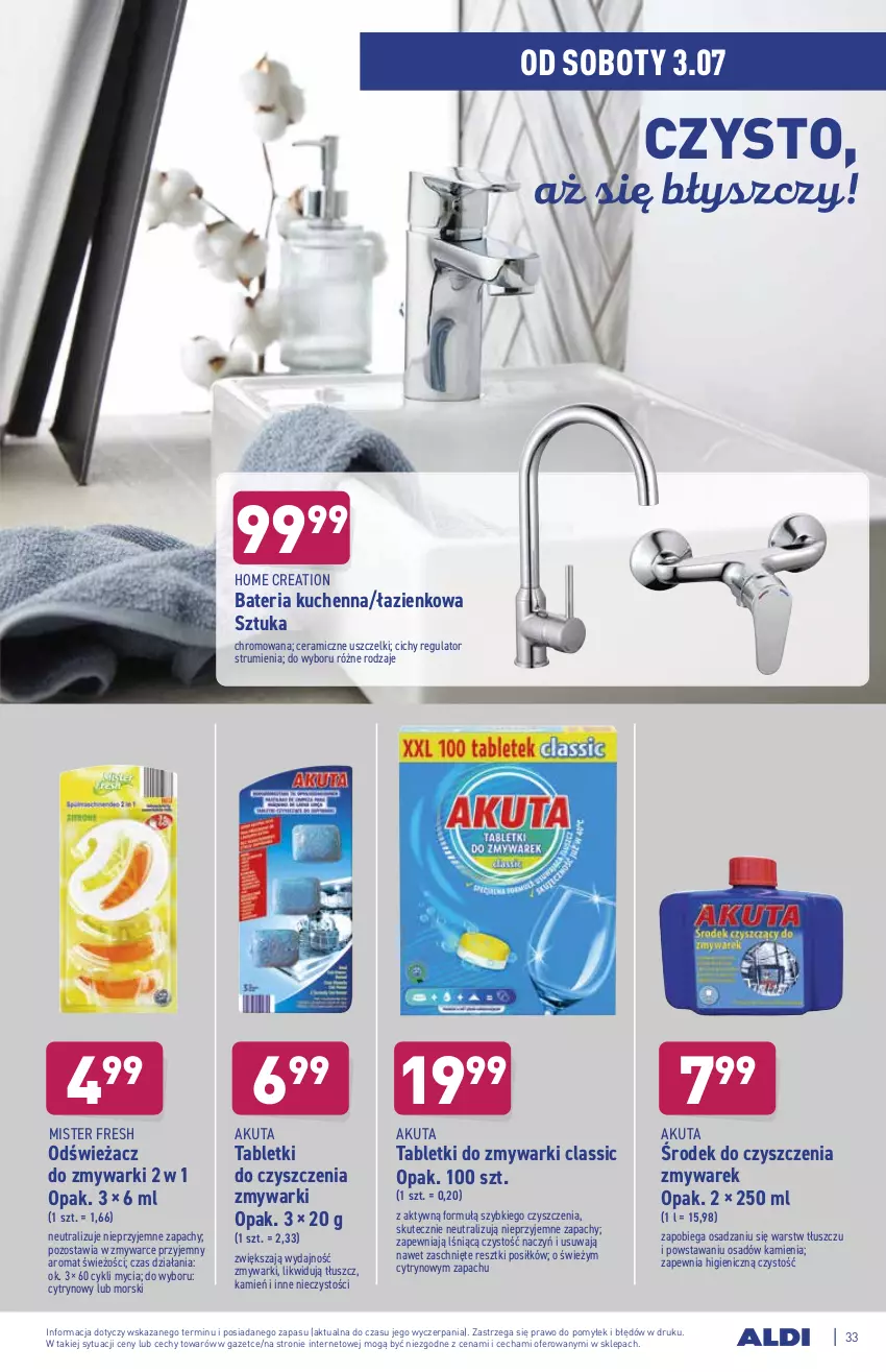 Gazetka promocyjna Aldi - ważna 28.06 do 03.07.2021 - strona 33 - produkty: Bateria, Bateria kuchenna, Odświeżacz do zmywarki, Rum, Tablet, Tabletki do zmywarki, Zmywarki