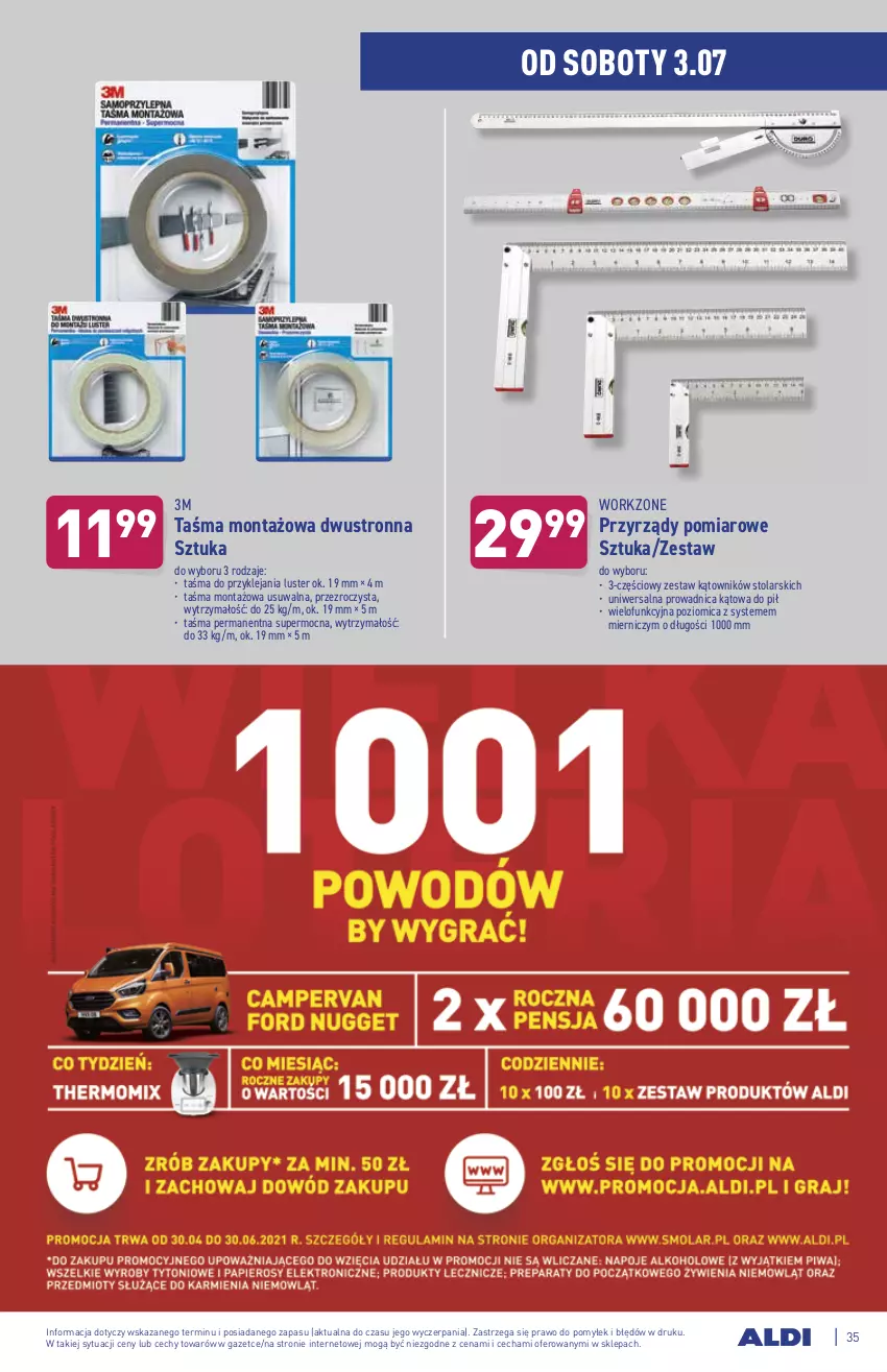 Gazetka promocyjna Aldi - ważna 28.06 do 03.07.2021 - strona 35 - produkty: Klej, Poziomica, Taśma montażowa