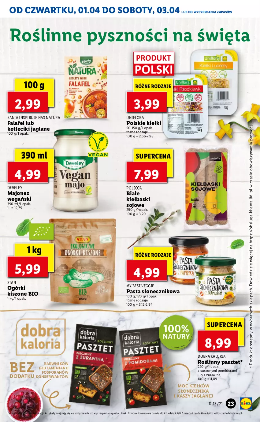 Gazetka promocyjna Lidl - GAZETKA - ważna 01.04 do 03.04.2021 - strona 23 - produkty: Fa, Flora, Kiełki, Majonez, Pasztet, Ser