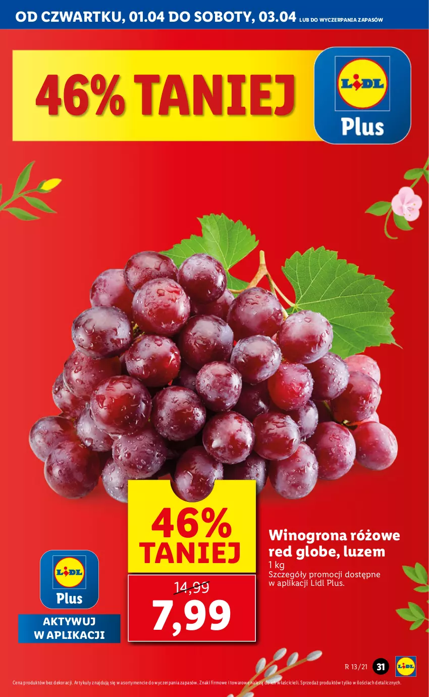 Gazetka promocyjna Lidl - GAZETKA - ważna 01.04 do 03.04.2021 - strona 31 - produkty: Wino, Winogrona