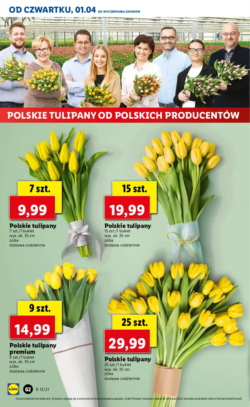 Gazetka promocyjna Lidl - GAZETKA - ważna 01.04 do 03.04.2021 - strona 62 - produkty: Bukiet, Tulipan