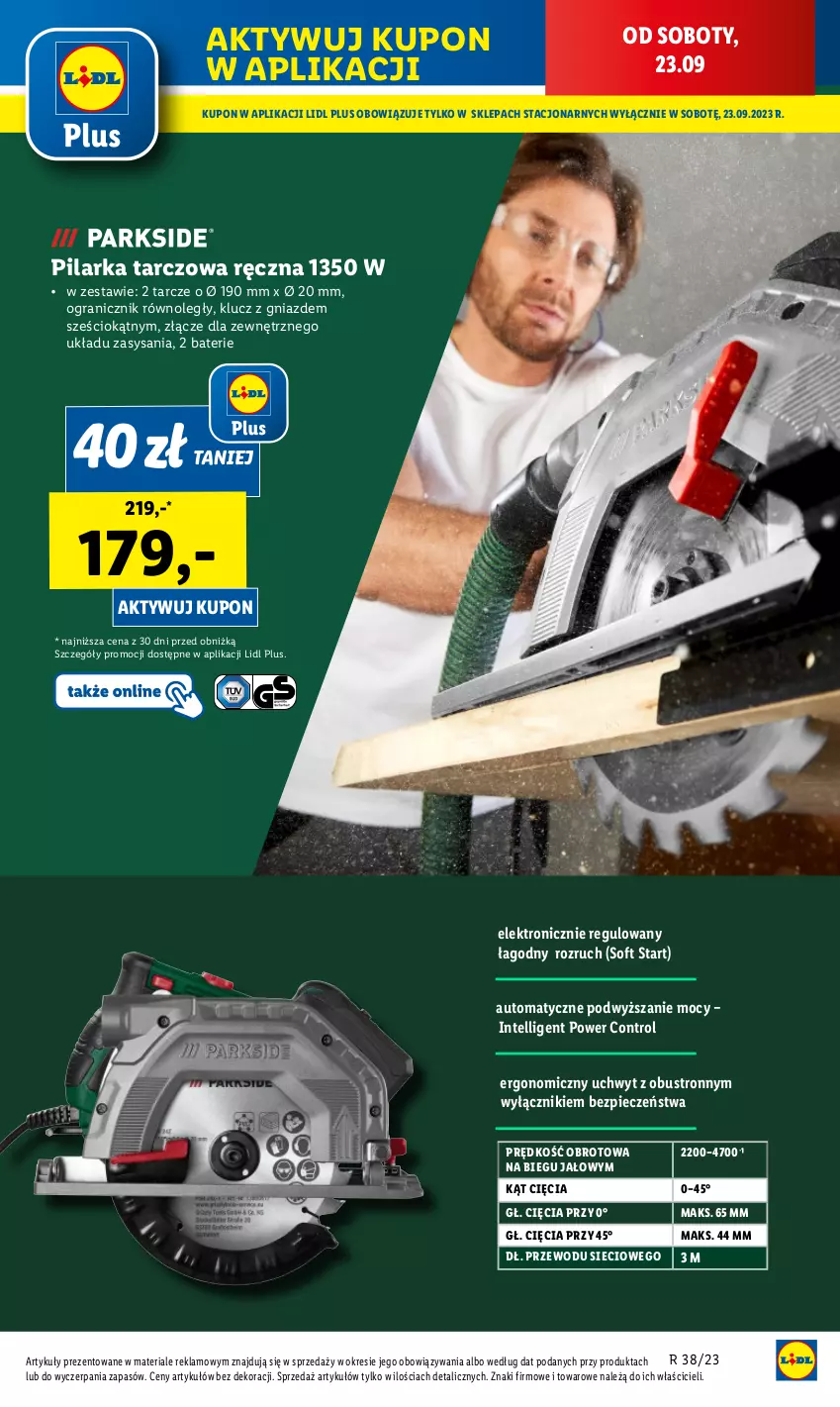 Gazetka promocyjna Lidl - GAZETKA - ważna 23.09 do 23.09.2023 - strona 13 - produkty: Control, Gra, Intel, Piec, Pilarka tarczowa