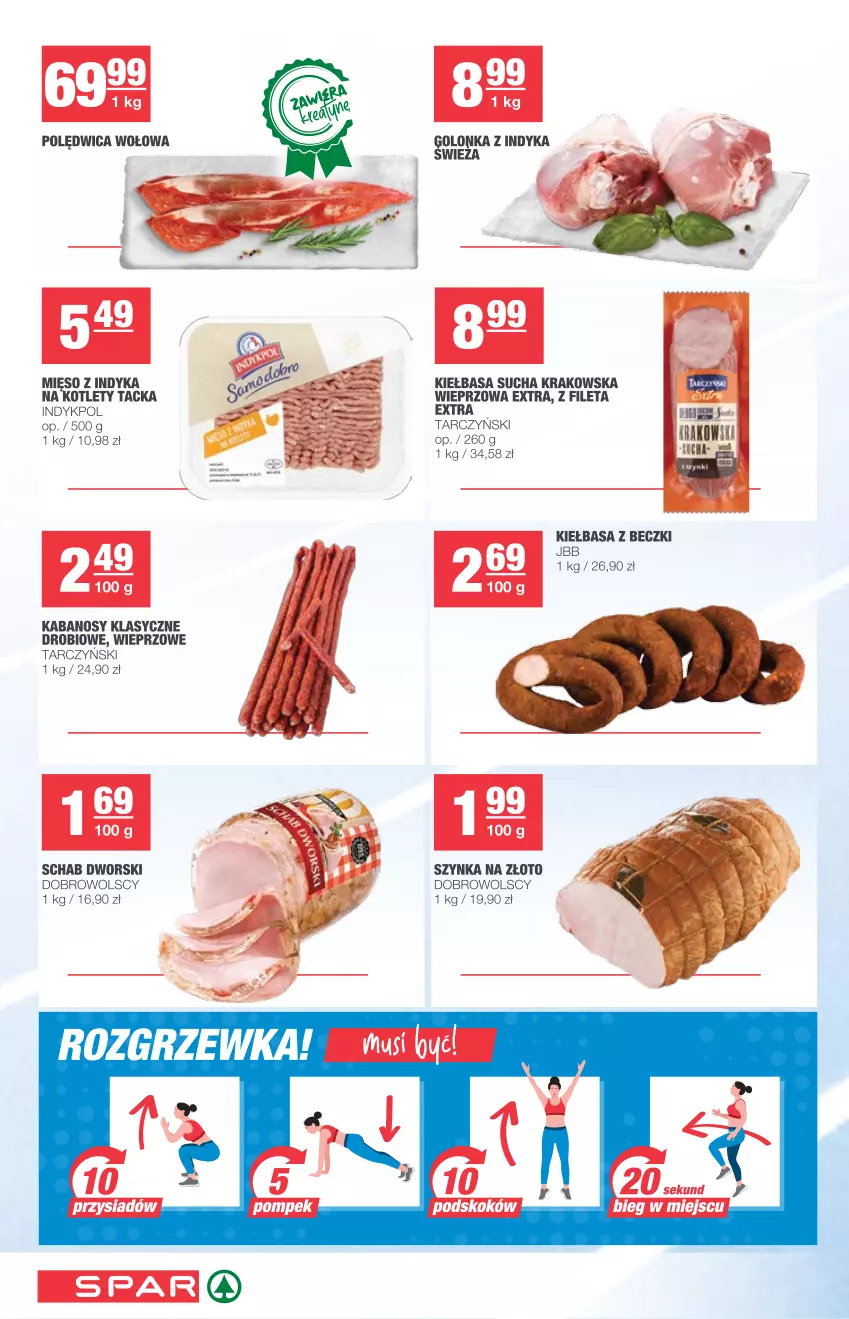 Gazetka promocyjna Spar - Eurospar - ważna 03.03 do 09.03.2021 - strona 4 - produkty: Golonka z indyka, Kabanos, Kiełbasa, Kotlet, Mięso, Mięso z indyka, Polędwica, Polędwica wołowa, Szynka, Tarczyński