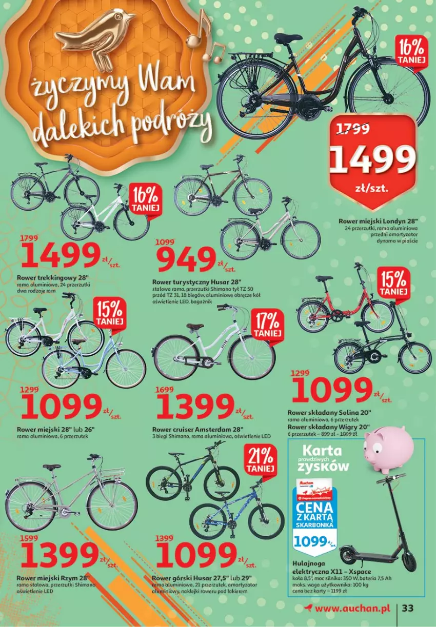 Gazetka promocyjna Auchan - 25 Urodziny #4 Hipermarkety - ważna 14.05 do 21.05.2021 - strona 33 - produkty: Bateria, Gry, Hulajnoga, Klej, Lakier, Rama, Rower, Ser, Waga