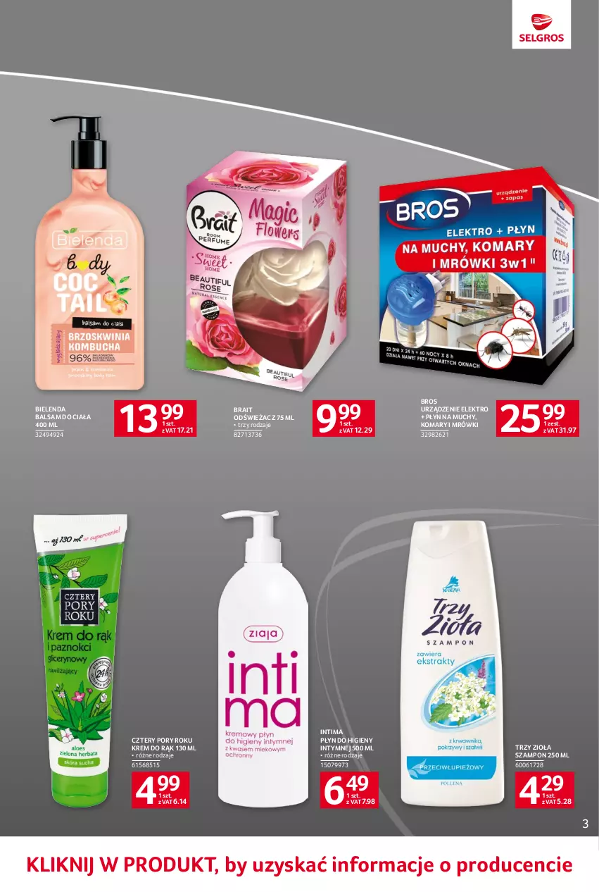 Gazetka promocyjna Selgros - Oferta spożywcza - ważna 01.06 do 14.06.2023 - strona 35 - produkty: Balsam do ciała, Bielenda, Krem do rąk, Płyn do higieny intymnej, Por, Szampon