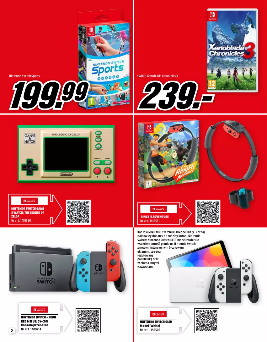 Gazetka promocyjna Media Markt - Gazetka Media Markt - ważna 01.09 do 30.09.2022 - strona 2 - produkty: Gra, Konsola, Nintendo Switch, Por, Ring Fit Adventure, Sport, Xenoblade Chronicles