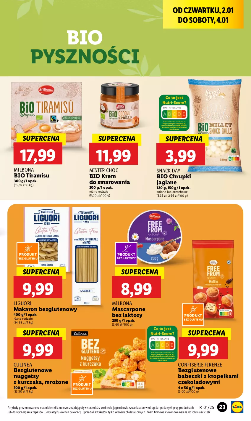 Gazetka promocyjna Lidl - GAZETKA - ważna 02.01 do 04.01.2025 - strona 27 - produkty: Babeczki, Chrupki, Kurczak, Makaron, Mascarpone, Ser