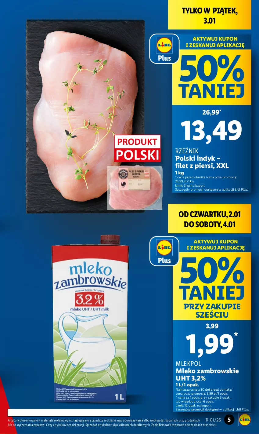 Gazetka promocyjna Lidl - GAZETKA - ważna 02.01 do 04.01.2025 - strona 5 - produkty: Mleko