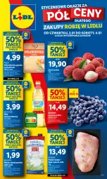 Gazetka promocyjna Lidl - GAZETKA - Gazetka - ważna od 04.01 do 04.01.2025 - strona 1 - produkty: Wazon, Pilos, Olej słonecznikowy, Gouda, Olej, Liczi, Mleko