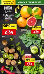 Gazetka promocyjna Lidl - GAZETKA - Gazetka - ważna od 04.01 do 04.01.2025 - strona 16 - produkty: Warzywa, Kiwi, Sałat, Owoce, Grejpfrut