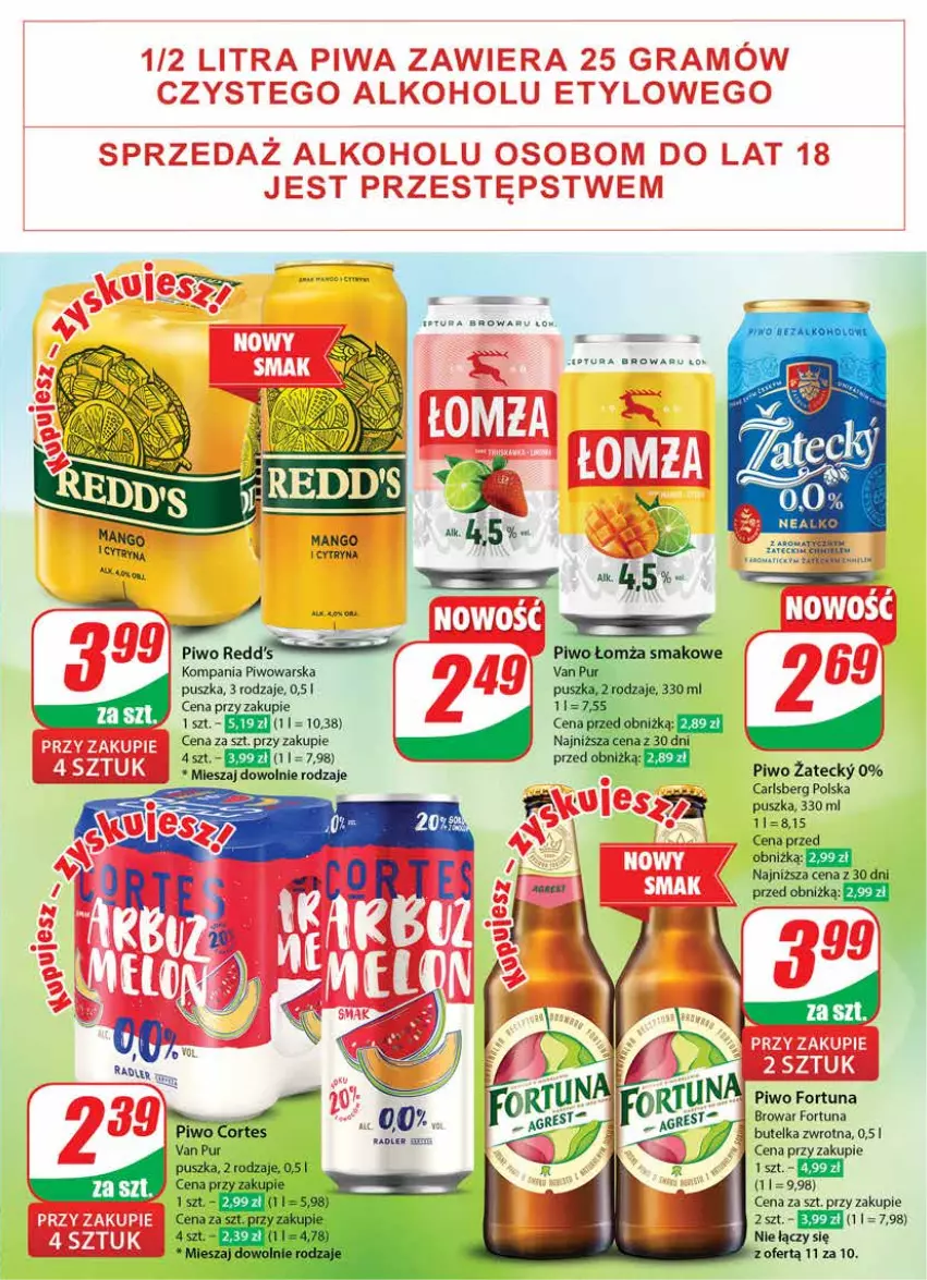 Gazetka promocyjna Dino - Gazetka 27 / 2024 - ważna 03.07 do 09.07.2024 - strona 51 - produkty: Carlsberg, Fortuna, Mango, Piwo, Pur