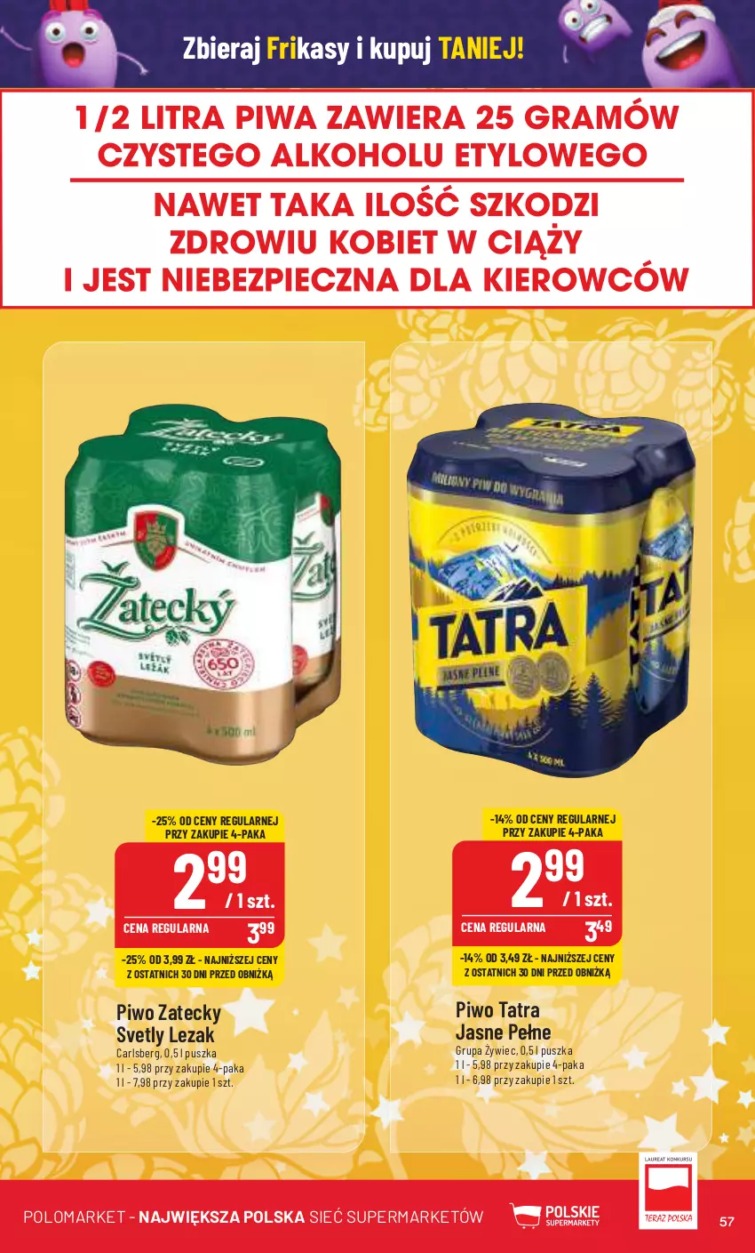 Gazetka promocyjna PoloMarket - Gazetka pomocyjna - ważna 13.12 do 19.12.2023 - strona 57 - produkty: Carlsberg, Piwo, Tatra