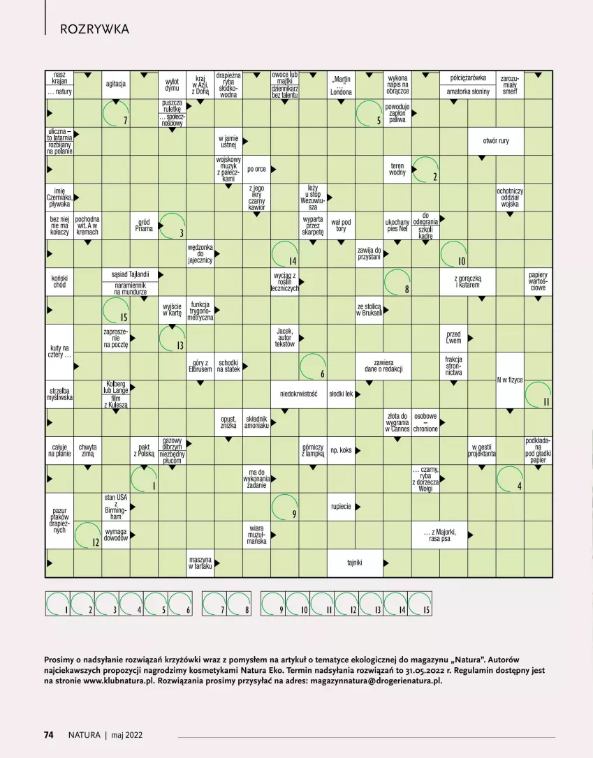 Gazetka promocyjna Drogerie Natura - Gazetka Drogerie Natura - ważna 01.05 do 30.06.2022 - strona 74 - produkty: Dres, Gala, Gra, Karp, Koc, Latarnia, Majtki, Owoce, Papier, Piec, Podkład, Ryba