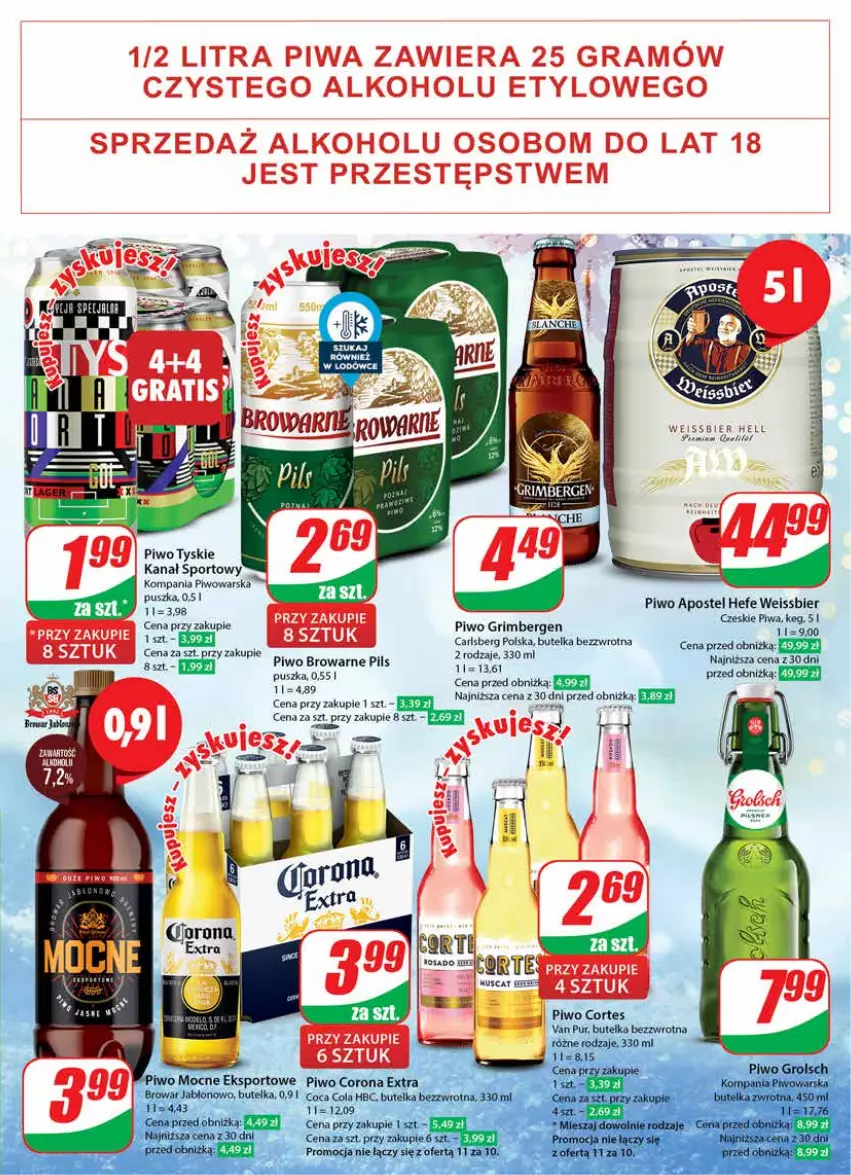 Gazetka promocyjna Dino - Gazetka 52 - ważna 26.12.2023 do 02.01.2024 - strona 21 - produkty: Carlsberg, Mus, Piwa, Piwo, Por, Sport, Tyskie