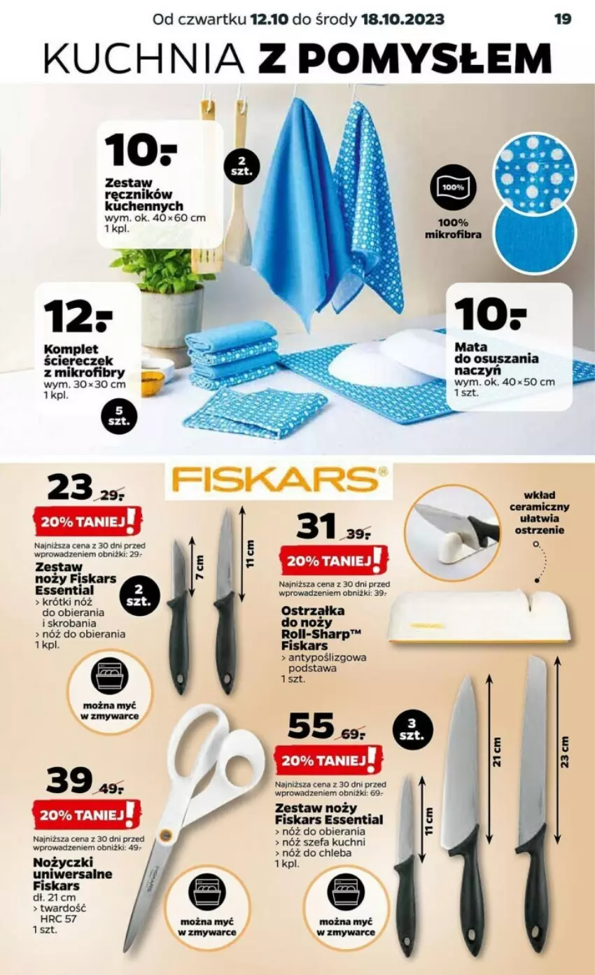 Gazetka promocyjna Netto - ważna 12.10 do 18.10.2023 - strona 5 - produkty: Chleb, Fa, Fiskars, Kuchnia, Noż, Nóż do chleba, Nóż szefa kuchni, Ręcznik, Sharp