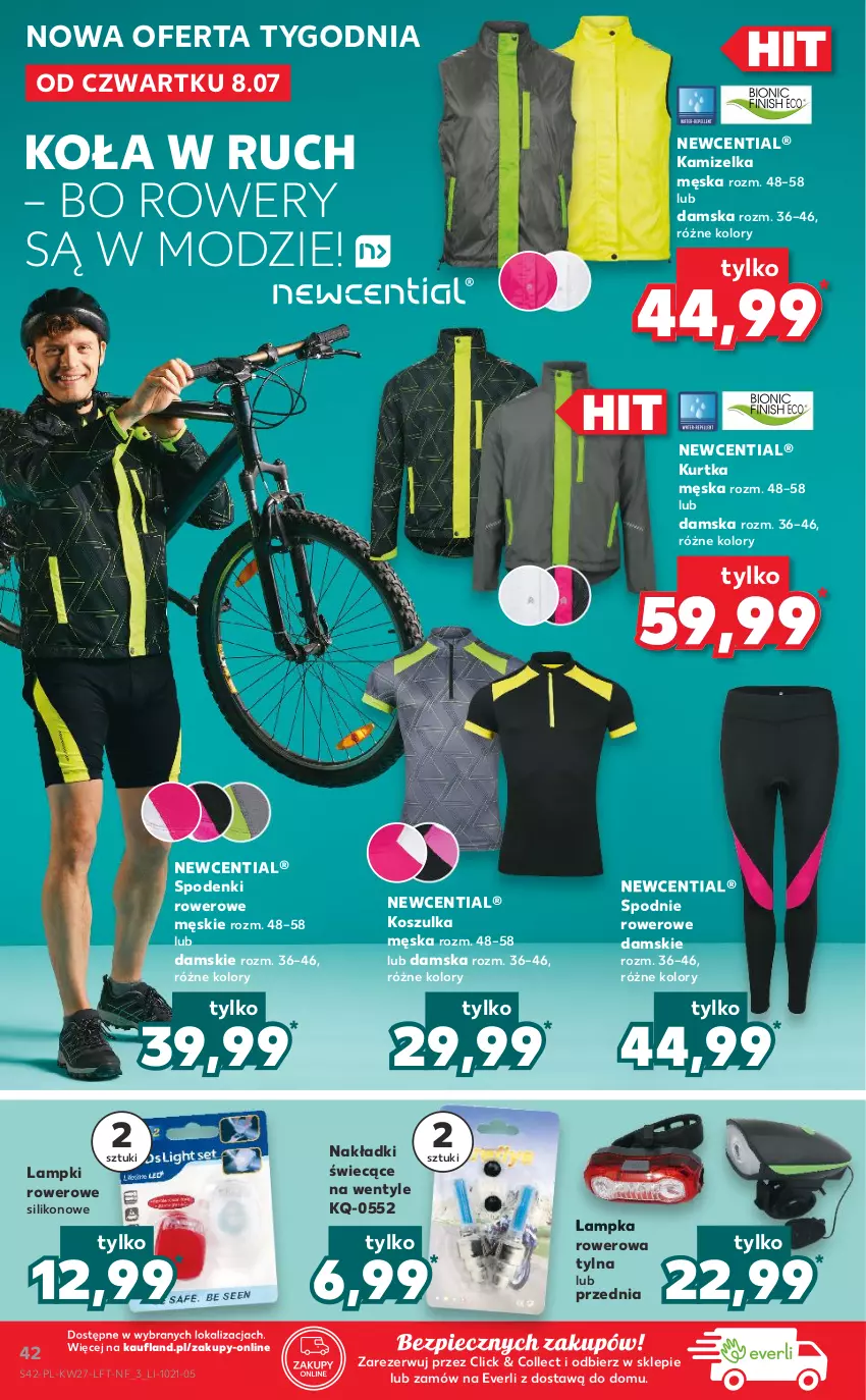 Gazetka promocyjna Kaufland - OFERTA TYGODNIA - ważna 08.07 do 14.07.2021 - strona 42 - produkty: Kamizelka, Kosz, Koszulka, Kurtka, Piec, Rower, Spodnie