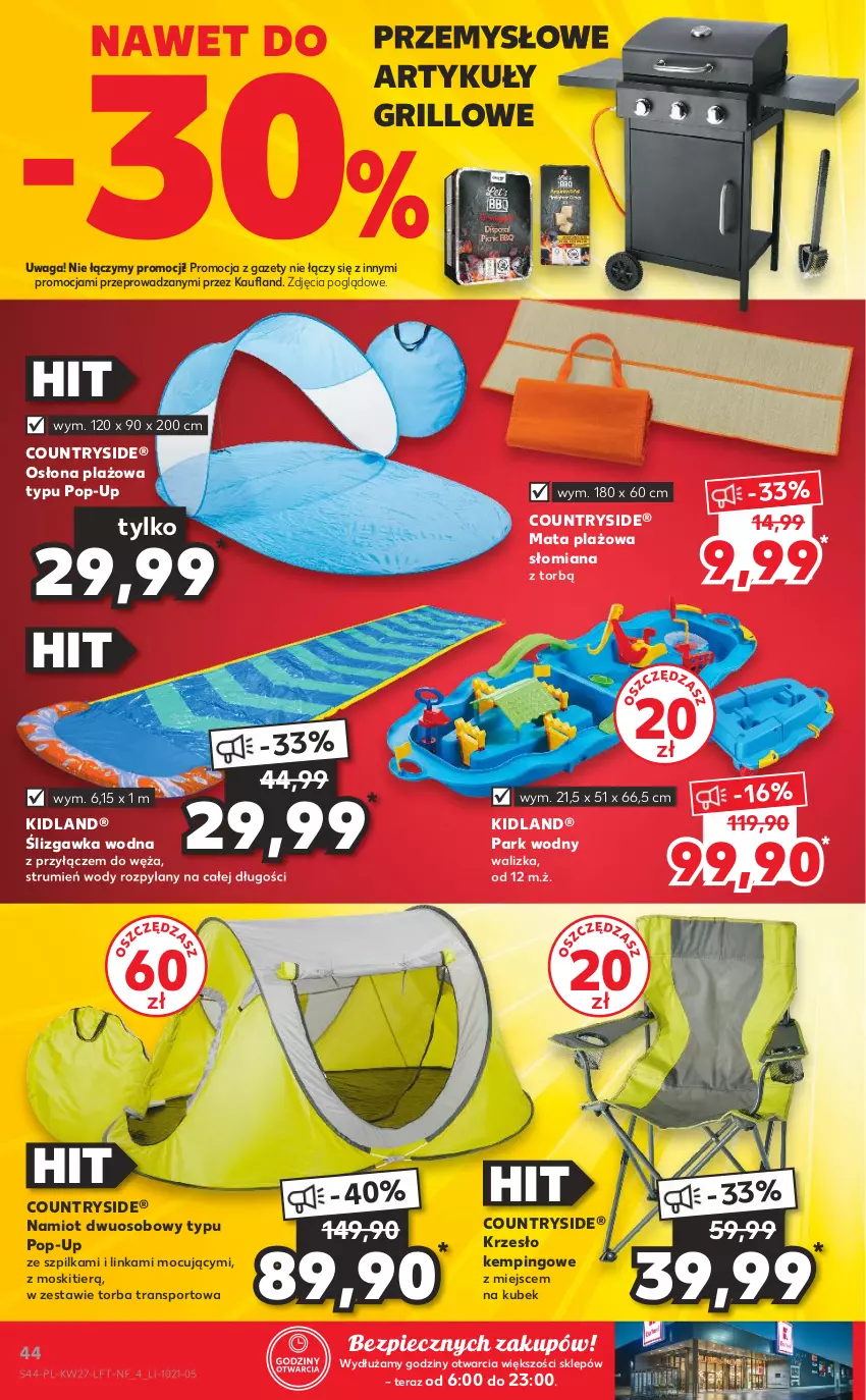 Gazetka promocyjna Kaufland - OFERTA TYGODNIA - ważna 08.07 do 14.07.2021 - strona 44 - produkty: Grill, Inka, Krzesło, Kubek, Namiot, Piec, Por, Rum, Sport, Tera, Torba, Tran, Waga, Walizka