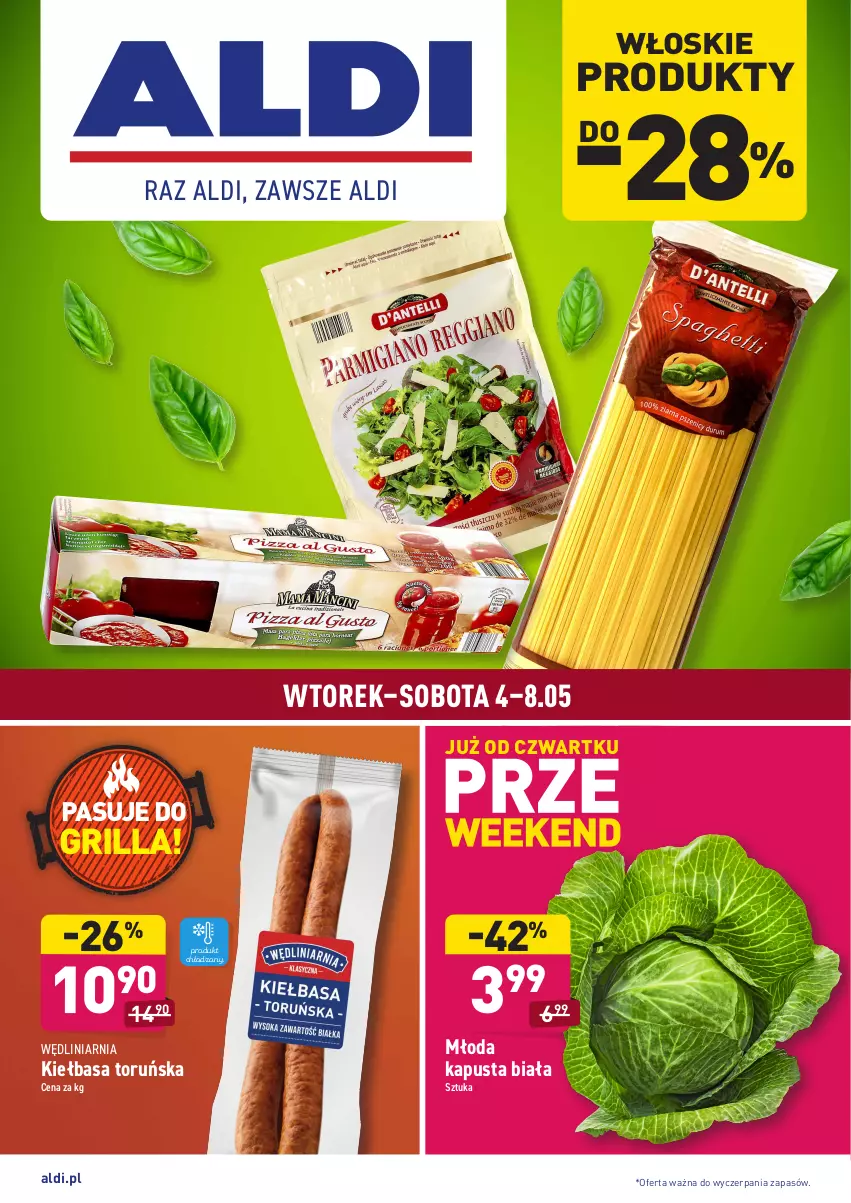 Gazetka promocyjna Aldi - ważna 04.05 do 08.05.2021 - strona 1 - produkty: Grill, Kiełbasa