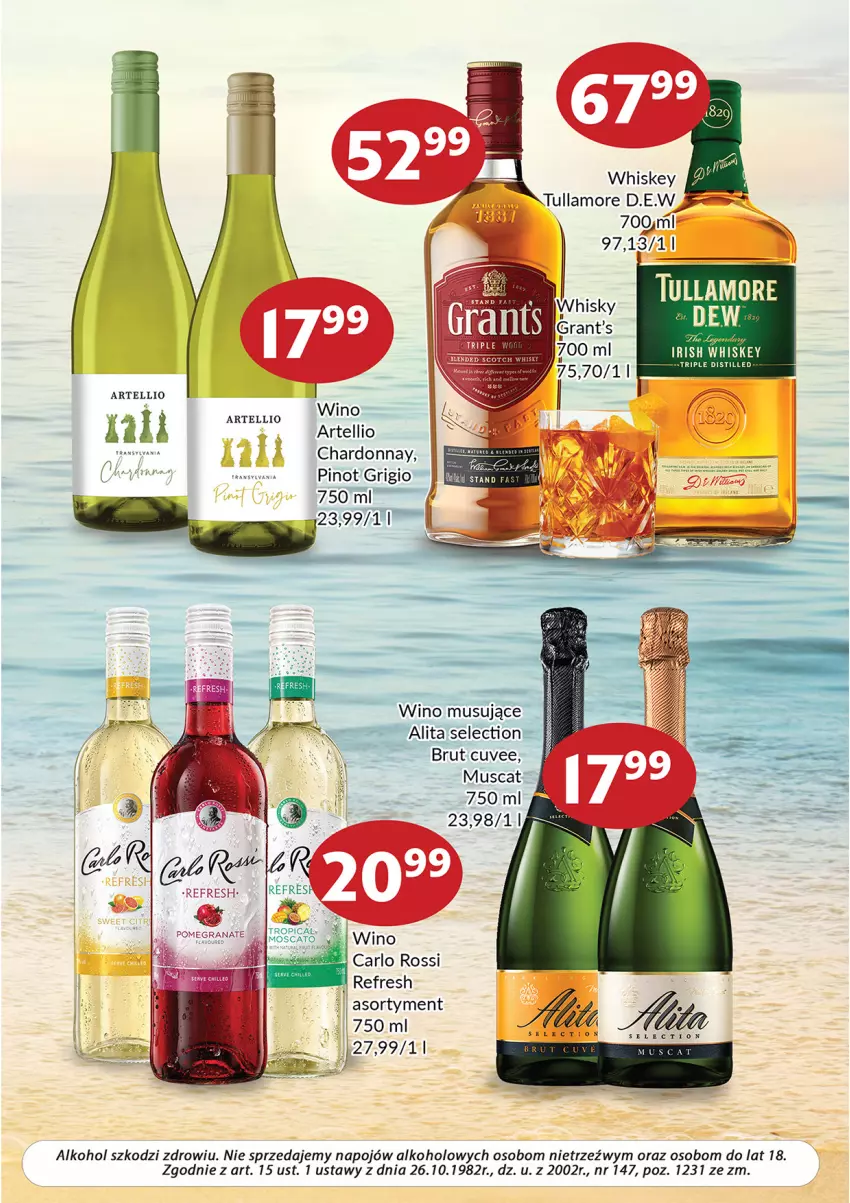 Gazetka promocyjna Prim Market - ważna 01.07 do 31.07.2022 - strona 5 - produkty: Carlo Rossi, Chardonnay, Gra, Grant's, Mus, Orka, Pinot Grigio, Whiskey, Wino, Wino musujące