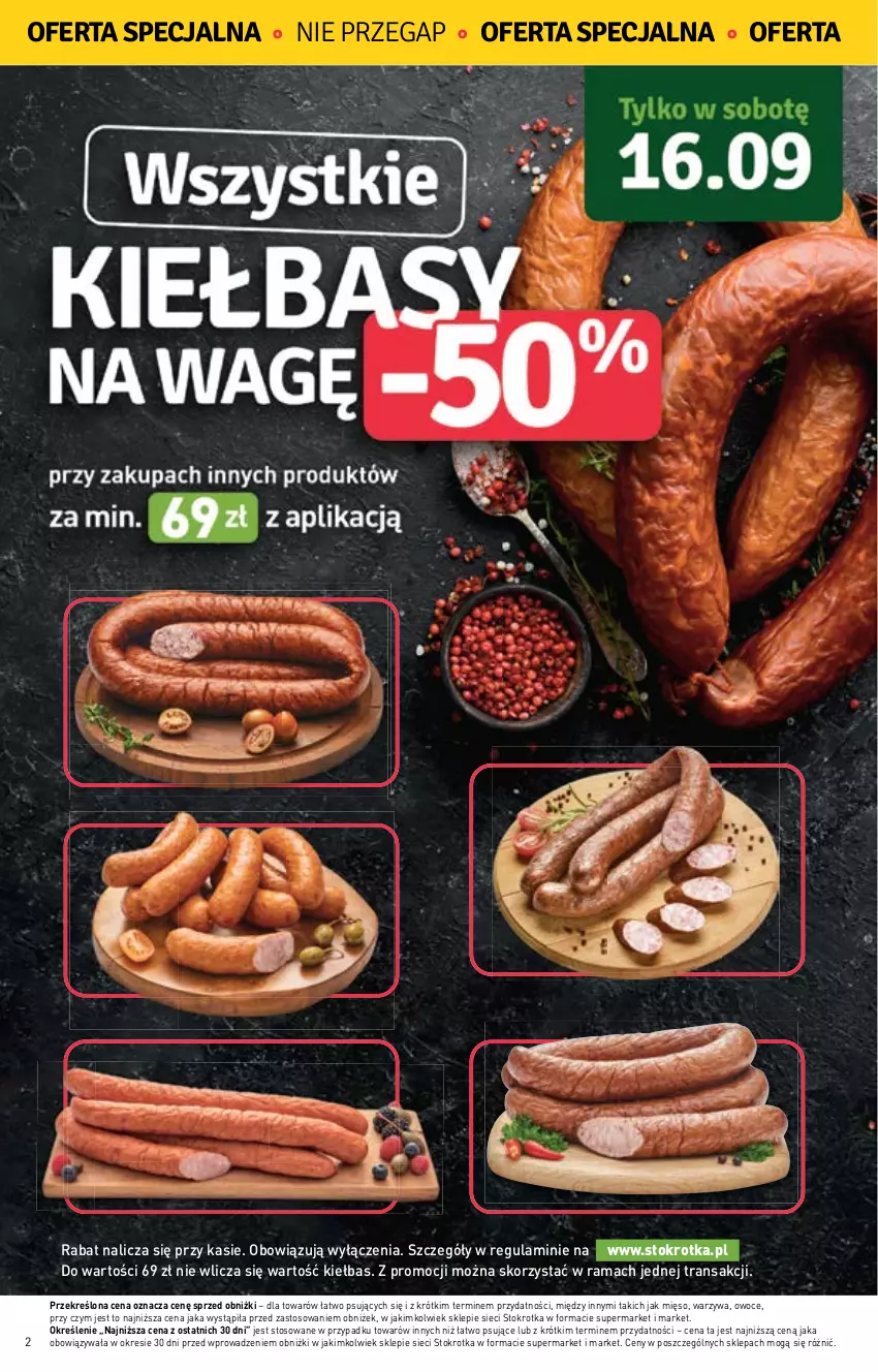 Gazetka promocyjna Stokrotka - Market - ważna 14.09 do 20.09.2023 - strona 2 - produkty: Mięso, Owoce, Rama, Tran, Warzywa