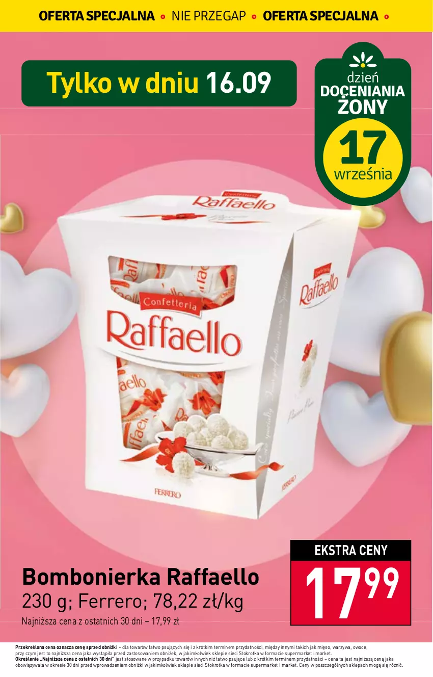 Gazetka promocyjna Stokrotka - Market - ważna 14.09 do 20.09.2023 - strona 5 - produkty: Fa, Ferrero, Mięso, Owoce, Raffaello, Warzywa