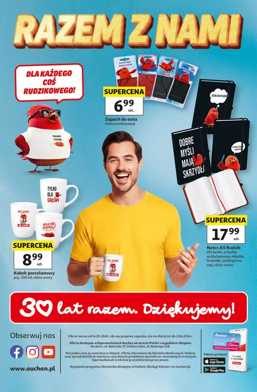 Gazetka promocyjna Auchan - Gazetka Świętujcie Razem z Nami 30 Lat Auchan - ważna 14.05 do 03.06.2026 - strona 3 - produkty: Gra, Kubek, Por, Ser, Tera