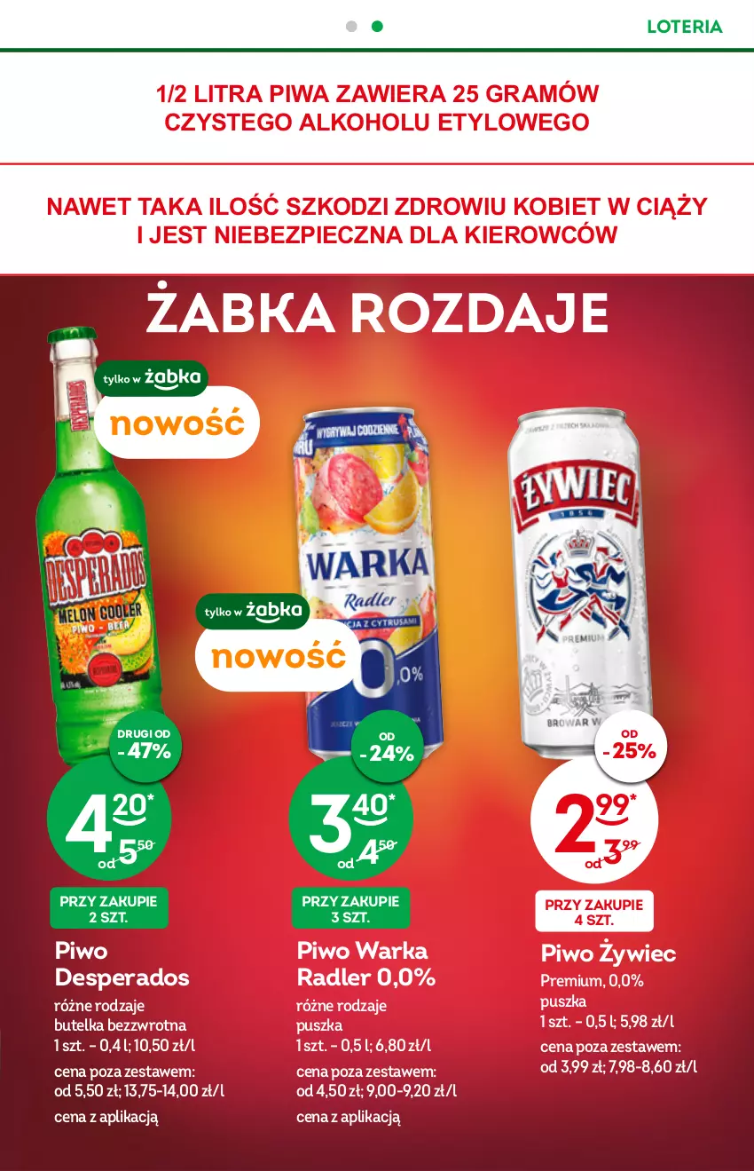 Gazetka promocyjna Żabka - ważna 08.06 do 14.06.2022 - strona 3 - produkty: Desperados, Gra, Piec, Piwa, Piwo, Radler, Warka