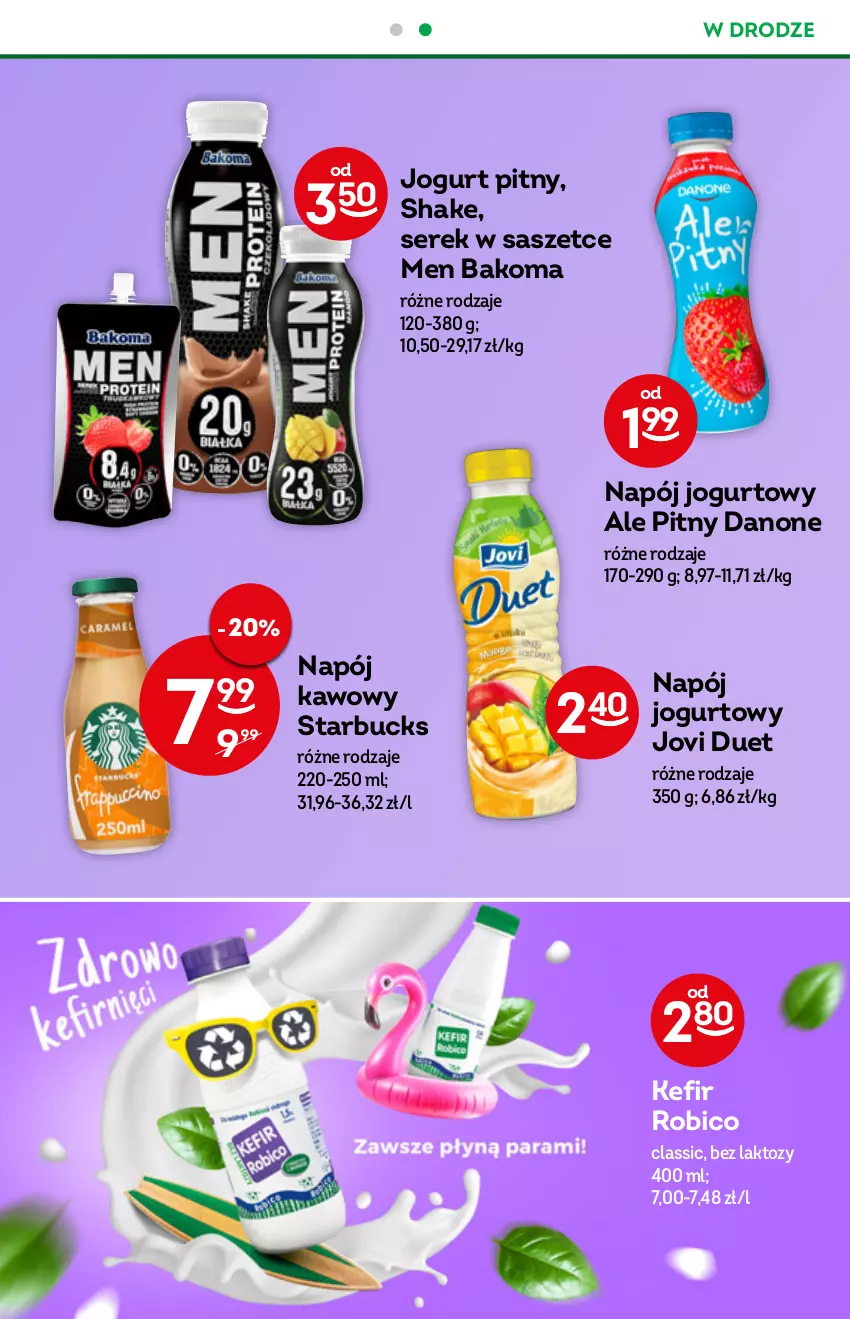 Gazetka promocyjna Żabka - ważna 08.06 do 14.06.2022 - strona 35 - produkty: Bakoma, BIC, Danone, Jogurt, Jogurt pitny, Kefir, Napój, Napój jogurtowy, Robico, Ser, Serek