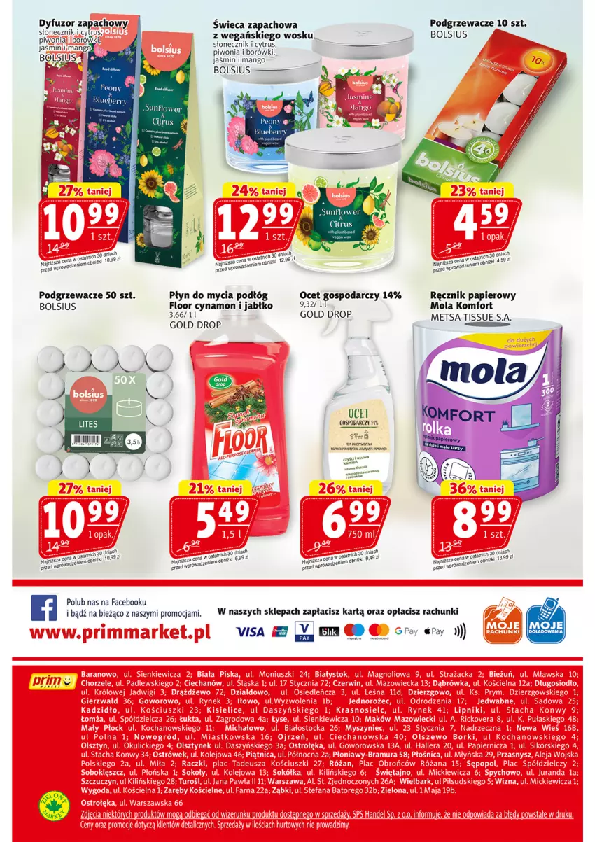 Gazetka promocyjna Prim Market - ważna 12.12 do 18.12.2024 - strona 16 - produkty: BIC, Bols, Bolsius, Fa, Gra, Koc, Mango, Mola, Ocet, Papier, Piwo, Płyn do mycia, Płyn do mycia podłóg, Podgrzewacze, Por, Ręcznik