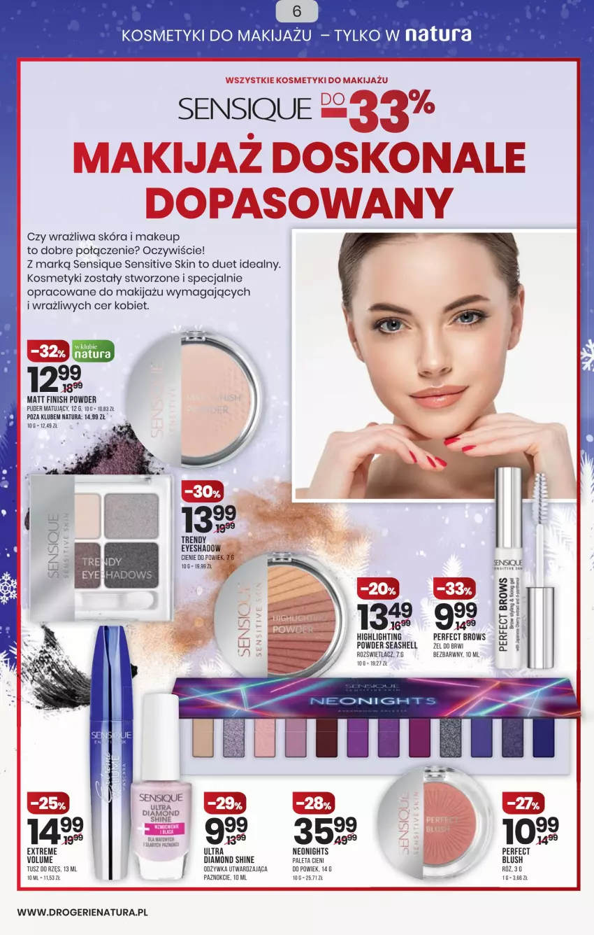 Gazetka promocyjna Drogerie Natura - Gazetka Drogerie Natura - ważna 27.01 do 09.02.2022 - strona 6 - produkty: Finish, Makijaż, Odżywka, Paleta, Puder, Rozświetlacz, Tusz