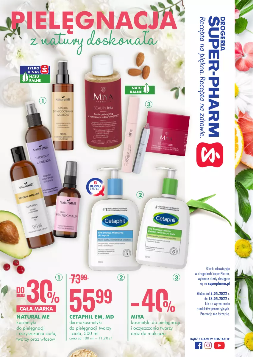 Gazetka promocyjna Super Pharm - Gazetka - ważna 05.05 do 18.05.2022 - strona 1 - produkty: Cetaphil, Kosmetyki do pielęgnacji, Makijaż