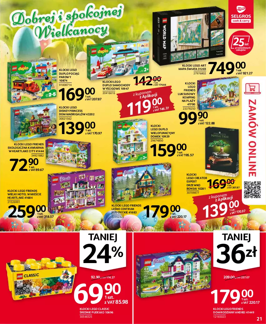 Gazetka promocyjna Selgros - Oferta przemysłowa - ważna 07.04 do 16.04.2022 - strona 21 - produkty: Disney, Klocki, LEGO, LEGO Classic, LEGO Creator, LEGO Duplo, LEGO Friends, Pociąg, Pudełko, Rum