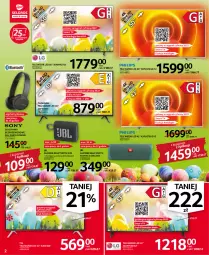 Gazetka promocyjna Selgros - Oferta przemysłowa - Gazetka - ważna od 16.04 do 16.04.2022 - strona 2 - produkty: JBL, Słuchawki, Głośnik, Słuchawki bezprzewodowe, Głośnik bluetooth, Thomson, Telewizor, Smart tv