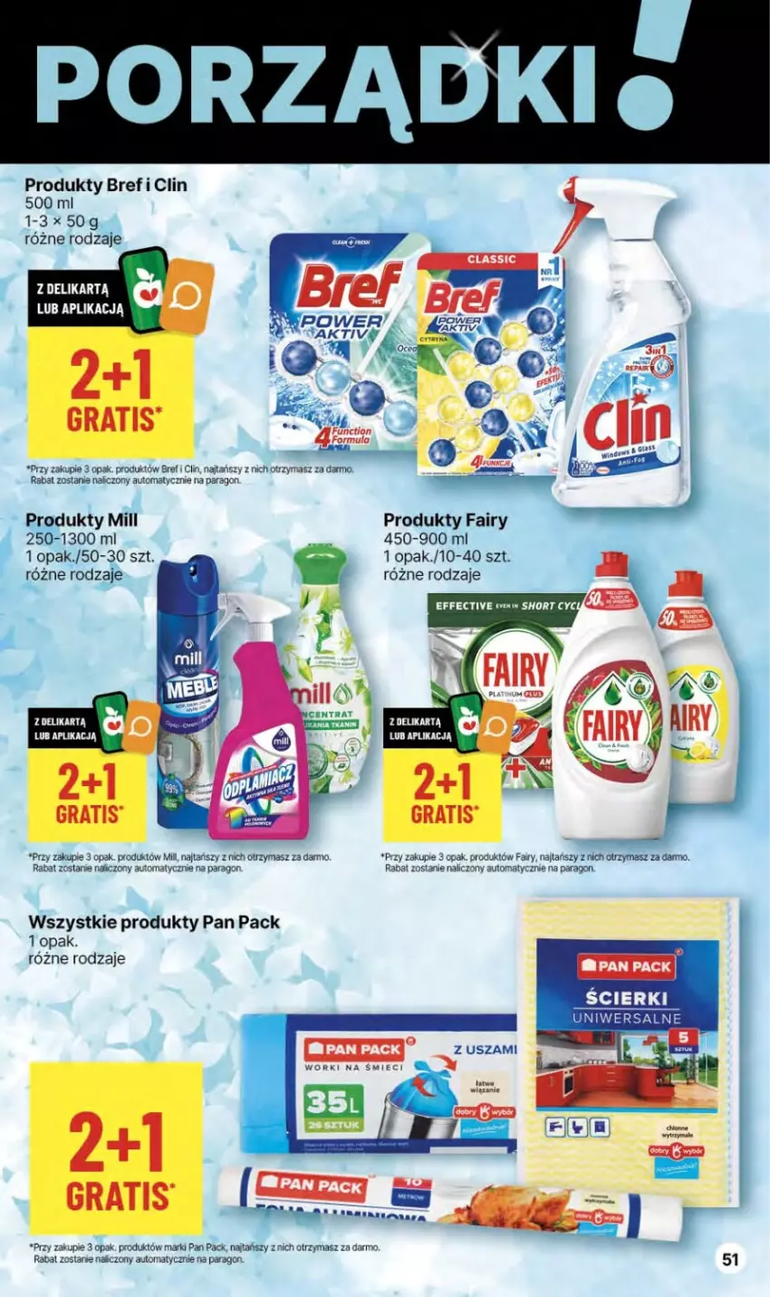 Gazetka promocyjna Delikatesy Centrum - NOWA GAZETKA Delikatesy Centrum od 14 marca! 14-20.03.2024 - ważna 14.03 do 20.03.2024 - strona 51 - produkty: Bref, Clin, Fa, Fairy, Gra, Por