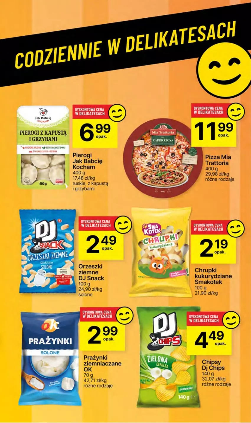 Gazetka promocyjna Delikatesy Centrum - NOWA GAZETKA Delikatesy Centrum od 14 marca! 14-20.03.2024 - ważna 14.03 do 20.03.2024 - strona 63 - produkty: Chrupki, Kapustą, Koc, Kotek, Orzeszki, Pierogi, Pizza, Smakotek