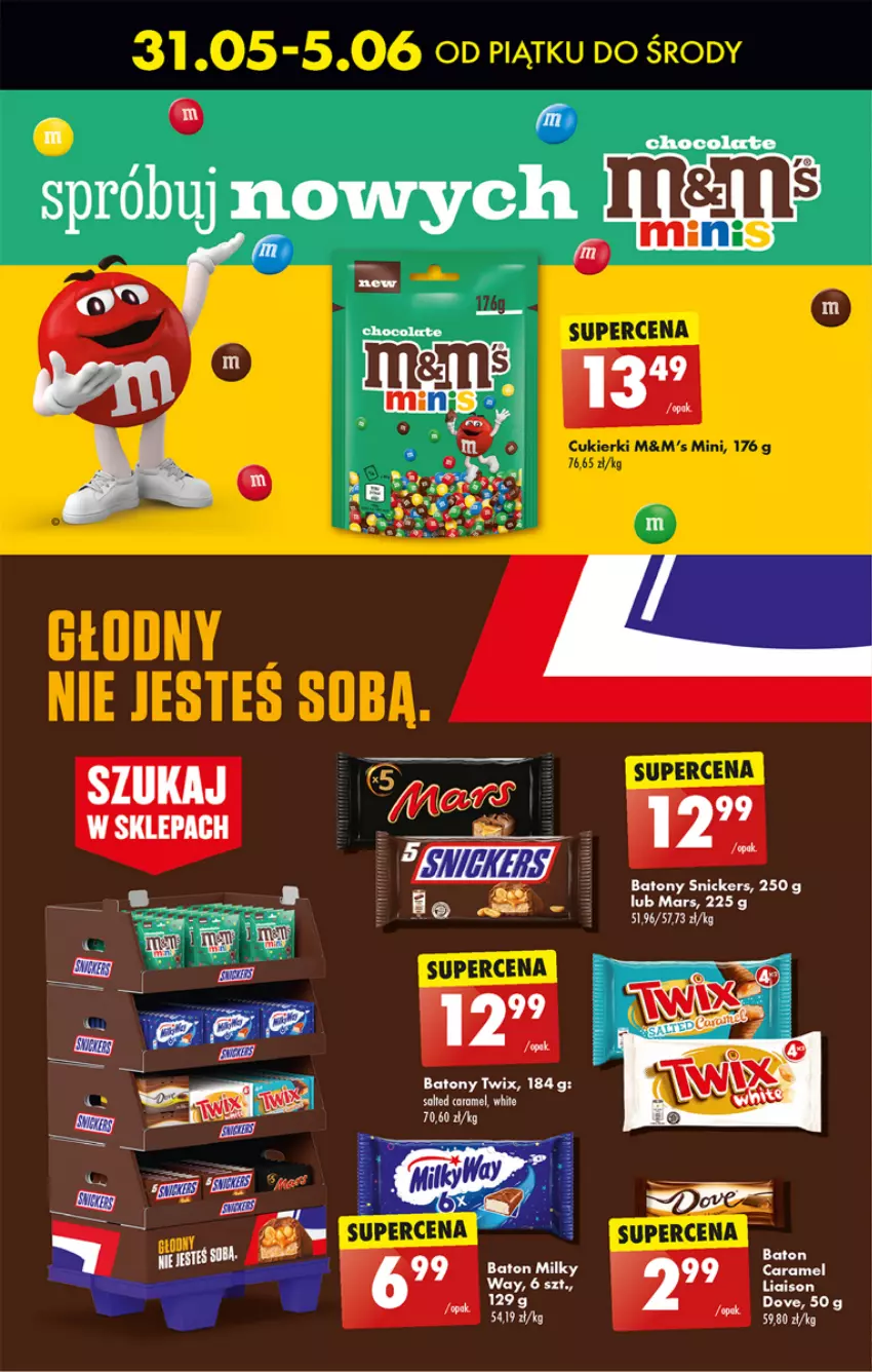 Gazetka promocyjna Biedronka - Od czwartku - ważna 06.06 do 12.06.2024 - strona 49 - produkty: Baton, Dove, Snickers, Twix