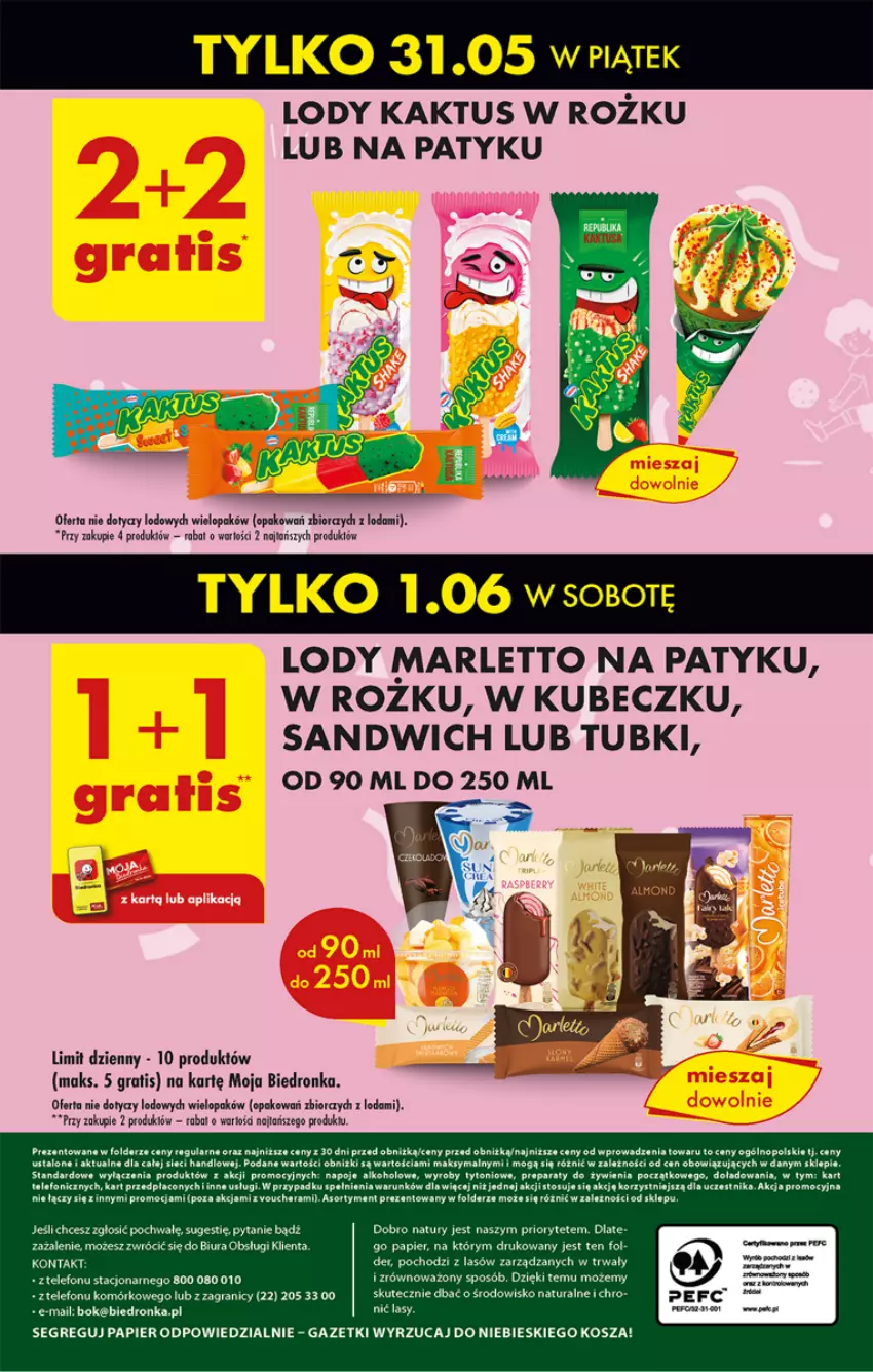 Gazetka promocyjna Biedronka - Od czwartku - ważna 06.06 do 12.06.2024 - strona 58 - produkty: Dron, Gra, Kaktus, Kosz, Lody, Napoje, Papier, Telefon