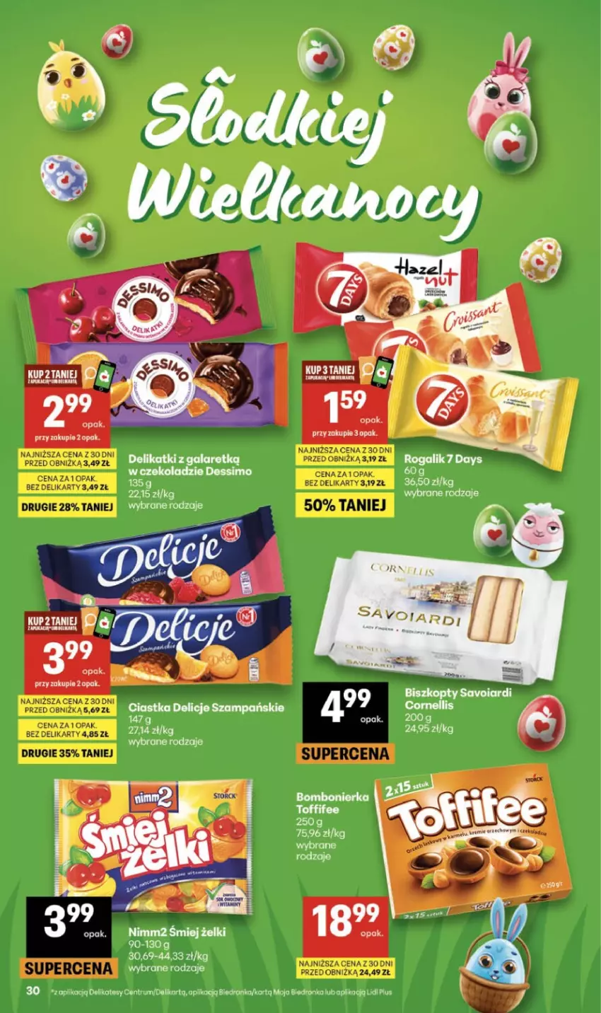Gazetka promocyjna Delikatesy Centrum - Franczyza DC13 Czwartek - ważna 26.03 do 01.04.2026 - strona 30 - produkty: 7 Days, Ciastka, Delicje, Dron, Gala, Rogal, Rum