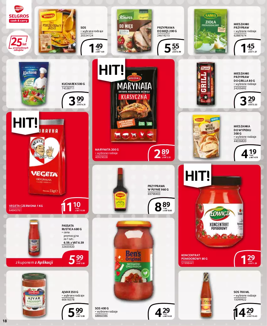 Gazetka promocyjna Selgros - Extra Oferta - ważna 01.05 do 31.05.2022 - strona 18 - produkty: Grill, Koncentrat pomidorowy, Kucharek, Przyprawa w płynie, Rust, Sos, Vegeta