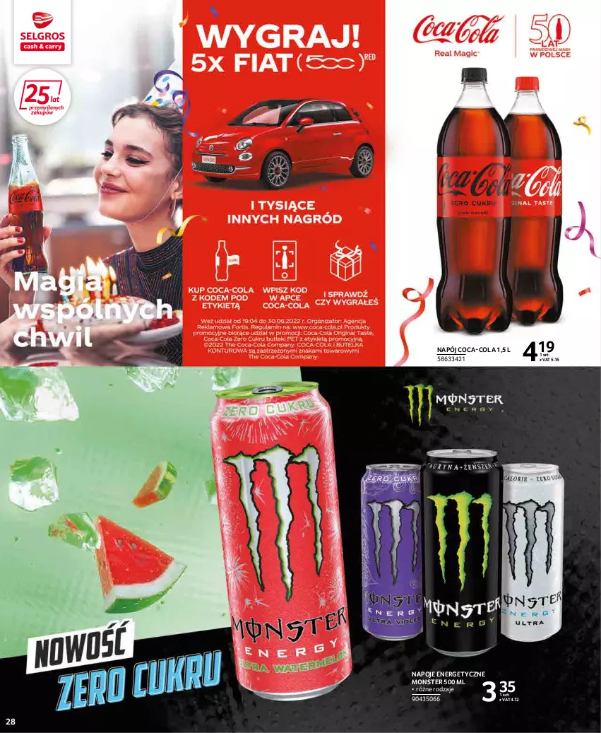 Gazetka promocyjna Selgros - Extra Oferta - ważna 01.05 do 31.05.2022 - strona 28 - produkty: Coca-Cola, Napój, Napoje