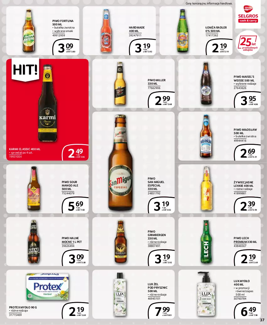 Gazetka promocyjna Selgros - Extra Oferta - ważna 01.05 do 31.05.2022 - strona 37 - produkty: Fortuna, Karmi, Lech Premium, Mango, Mydło, Piwo, Radler