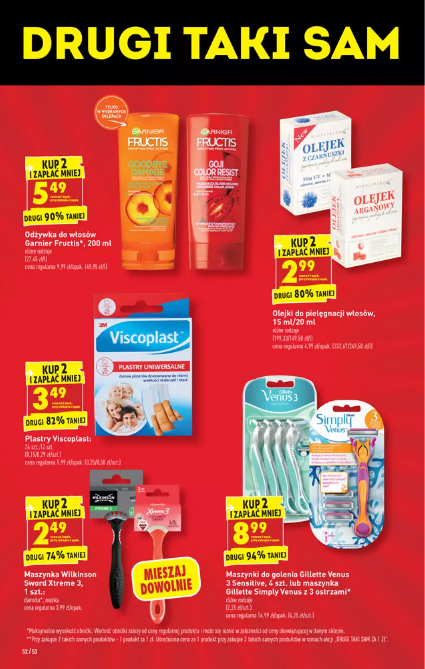 Gazetka promocyjna Biedronka - Nowy rok - ważna 03.01 do 09.01.2022 - strona 52 - produkty: Fa, Fructis, Garnier, Gillette, Gillette Venus, Maszynka, Odżywka, Olej, Rama, Szynka, Venus, Viscoplast