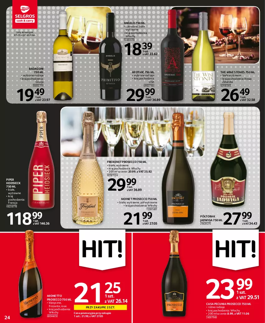 Gazetka promocyjna Selgros - Oferta spożywcza - ważna 03.11 do 16.11.2022 - strona 24 - produkty: Mionetto, Prosecco