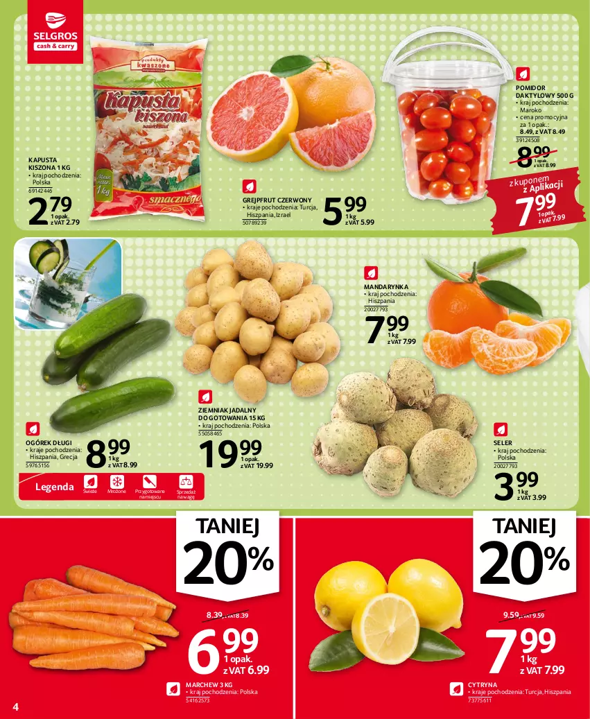 Gazetka promocyjna Selgros - Oferta spożywcza - ważna 03.11 do 16.11.2022 - strona 4 - produkty: Grejpfrut, Ogórek