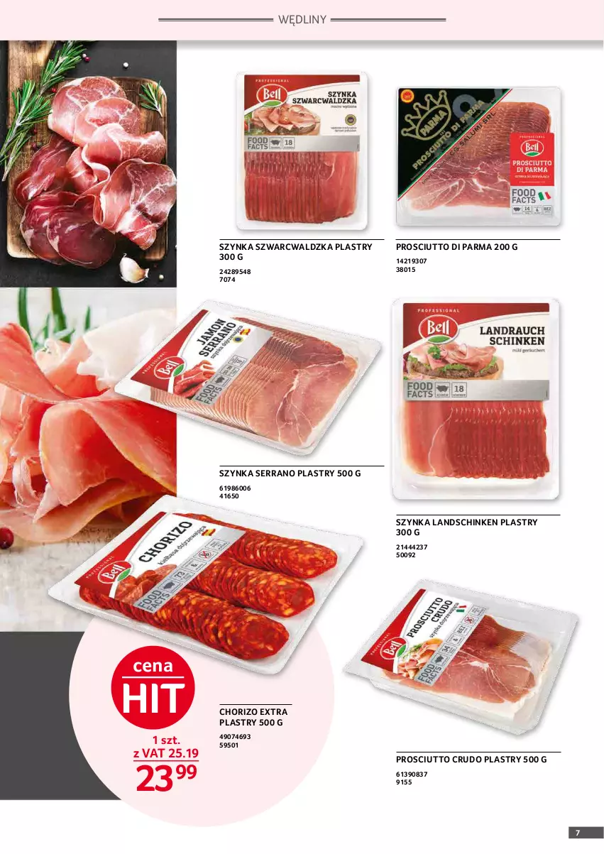 Gazetka promocyjna Selgros - Oferta gastronomiczna - ważna 27.12.2021 do 06.01.2022 - strona 7 - produkty: Prosciutto, Ser, Szynka