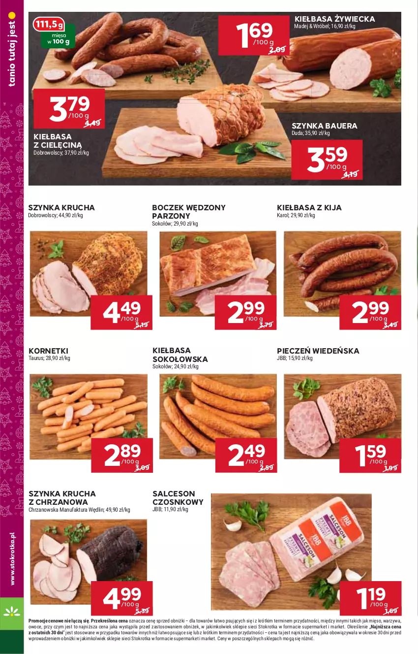 Gazetka promocyjna Stokrotka - Market Opole/Radom - ważna 14.11 do 20.11.2024 - strona 6 - produkty: Boczek, Chrzan, HP, Kiełbasa, Piec, Salceson, Sok, Sos, Szynka